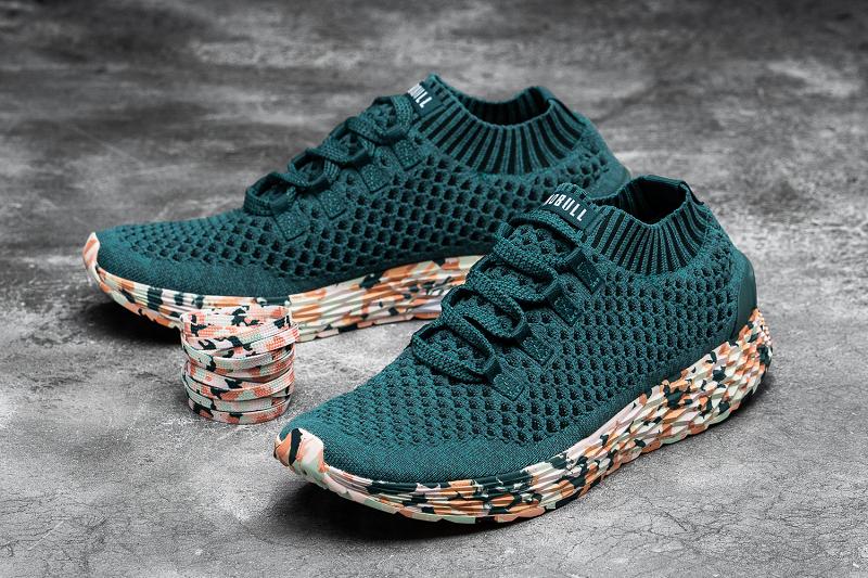 Nobull Wild Jewel Knit Runner Women's Running Shoes Deep / Turquoise | USA A1729H